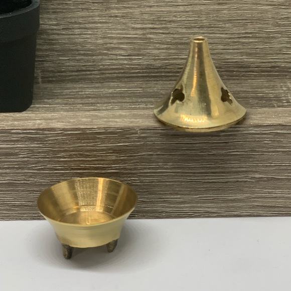 Incense Holder for Cones and Sticks Brass - Picture 4 of 7
